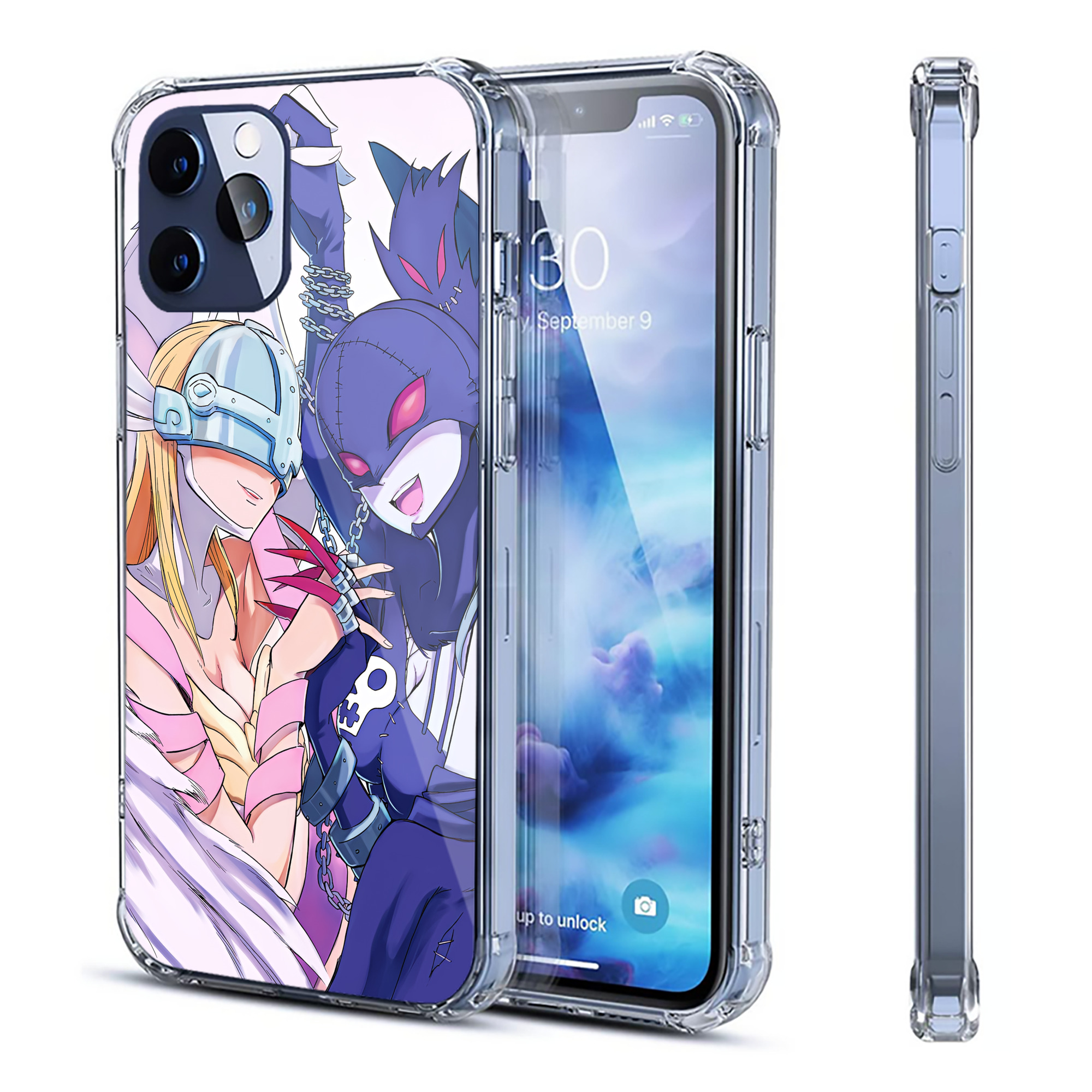 （画像用） Digimon デジタルモンスター/デジモン 【iPhone 12シリーズ対応】透明スマホケース（クリアソフトケース）